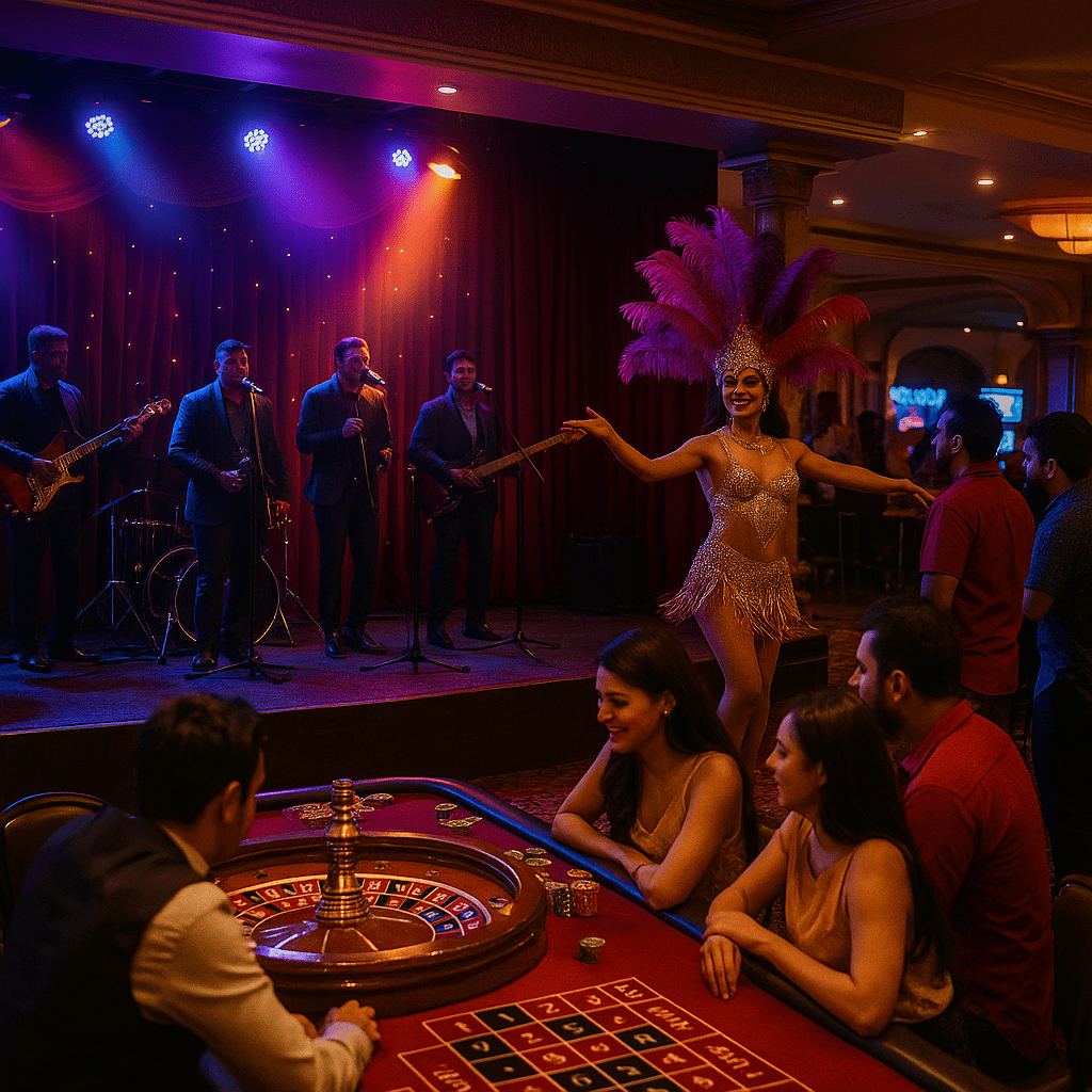 Live entertainment at beginner-friendly Casino Pride in Goa.








