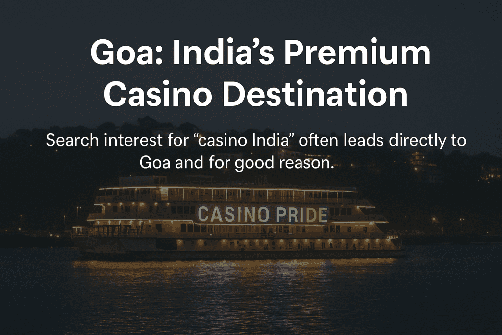 Casino Pride floating casino on Mandovi River in Goa at night
