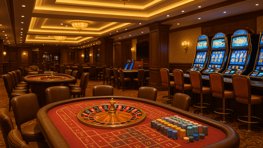 Casino in North Goa with roulette table and Goa games